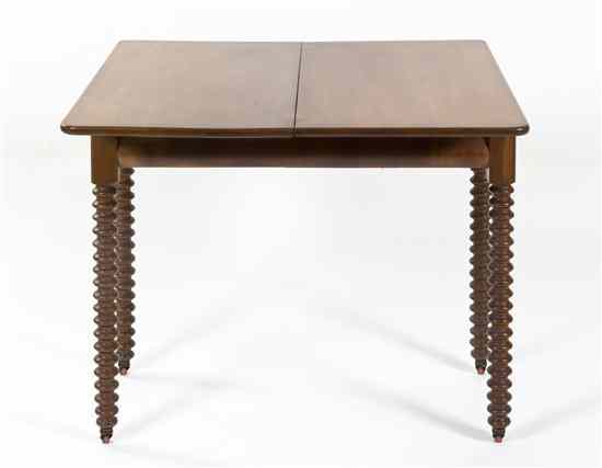 Appraisal: An American Empire Flip-Top Games Table having a rectangular hinged