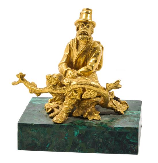 Appraisal: Sale Lot A Gilt Bronze Figure probably russian depicting a