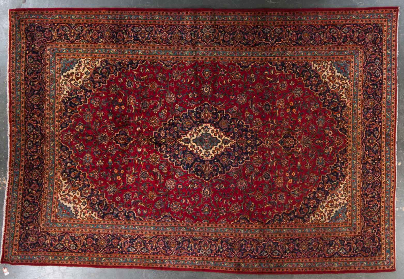 Appraisal: Persian Keshan carpet approx x Iran circa