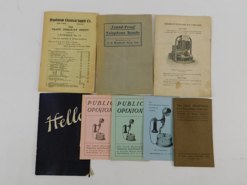 Appraisal: PC GRAY CLARK TELEPHONE SALES BROCHURE GROUP United States Early