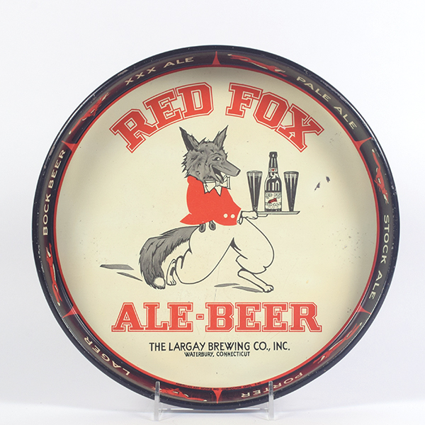 Appraisal: Red Fox Ale Beer s Serving TrayReference n aBrewery Largay