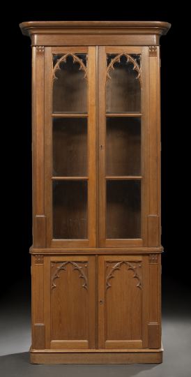 Appraisal: English Oak Bookcase third quarter th century in the Gothic