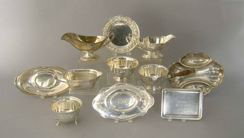 Appraisal: Group of sterling silver tableware approx ozt