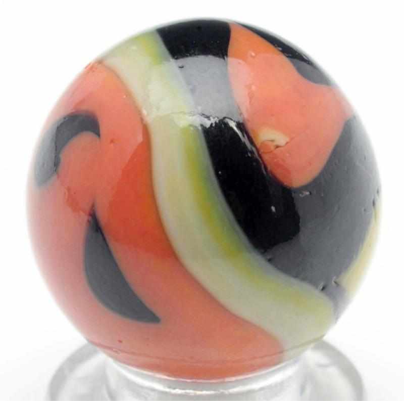 Appraisal: Christensen Agate Tri-Color Swirl Marble Bright bold colors in black