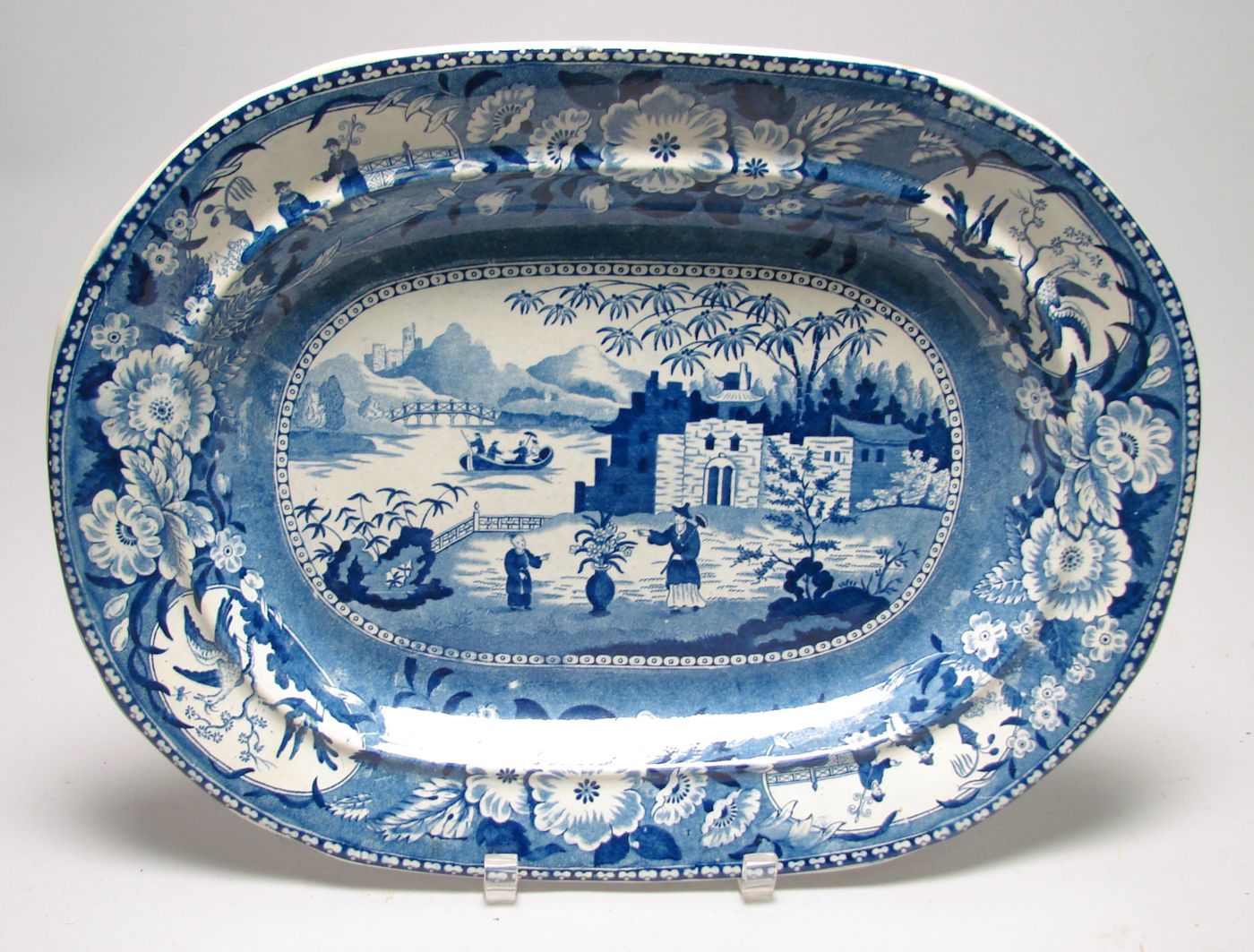 Appraisal: BLUE AND WHITE STAFFORDSHIRE PLATTER th CenturyBy Clews in The