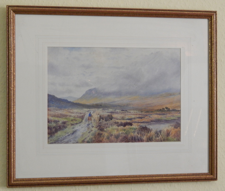 Appraisal: William Artingstall act - c Figure in mountain landscape watercolour