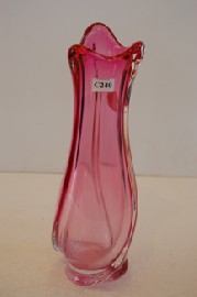 Appraisal: VAL ST LAMBERT RUBY GLASS VASE