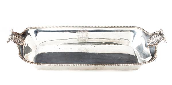 Appraisal: A silver trug trayBearing marks for William Bateman London Engraved