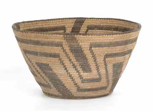 Appraisal: Papago coiled basket bowl late th early th c with