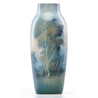 Appraisal: ED DIERS ROOKWOOD Scenic Vellum vase ED DIERS - ROOKWOODScenic