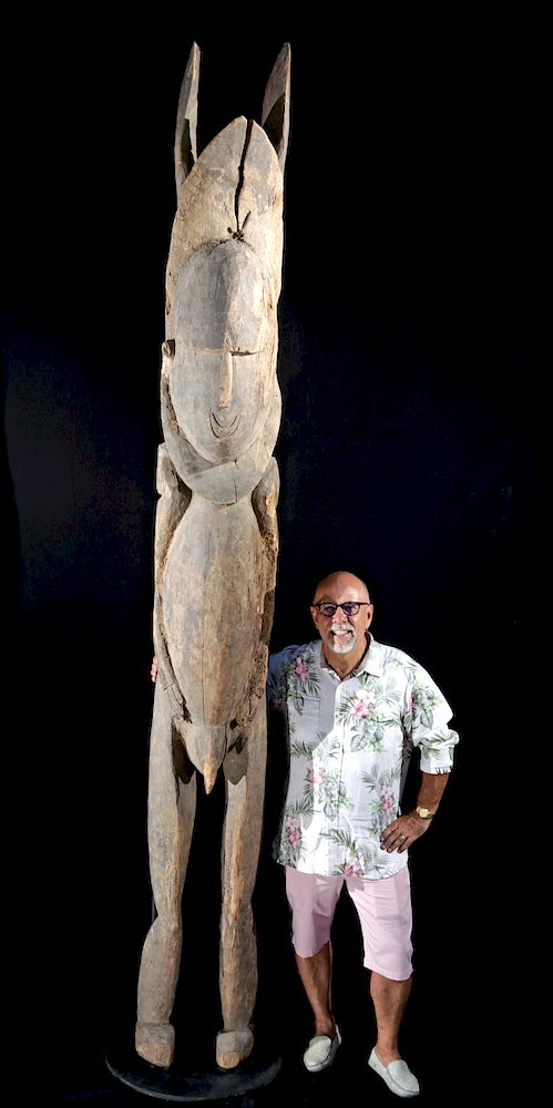 Appraisal: Massive th C Papua New Guinea Abelam Wood Male Totem