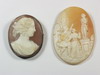 Appraisal: CAMEOS - Two shell cameos one carved with the profile