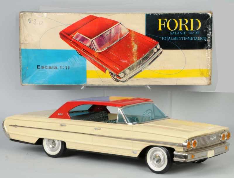 Appraisal: Tin Rico Ford Galaxy XL Friction Toy Description Spanish Circa