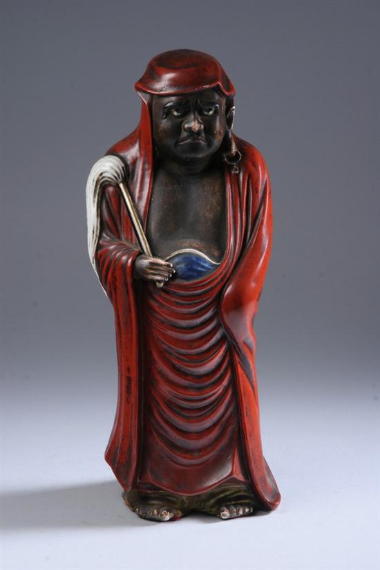 Appraisal: JAPANESE POLYCHROME PORCELAIN FIGURE OF IMMORTAL Meiji period - in