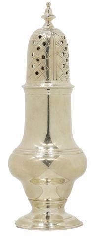 Appraisal: Sterling silver sugar caster muffineer reproduction after an eighteenth-century original