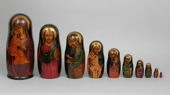 Appraisal: A Set of Russian Matryoshka of Saints A set of