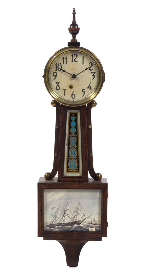 Appraisal: Sale Lot An American Mahogany Banjo Clock having an urn