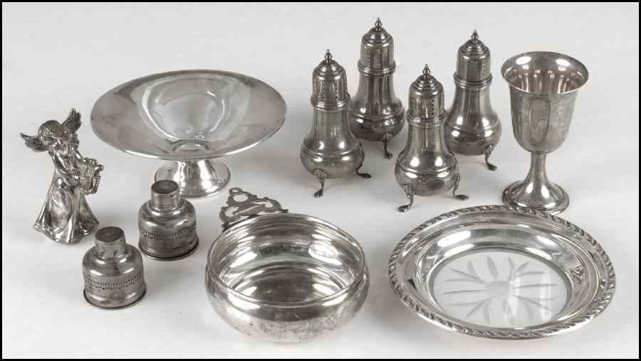 Appraisal: COLLECTION OF SILVER TABLE ATICLES Comprised fo weighted compote four