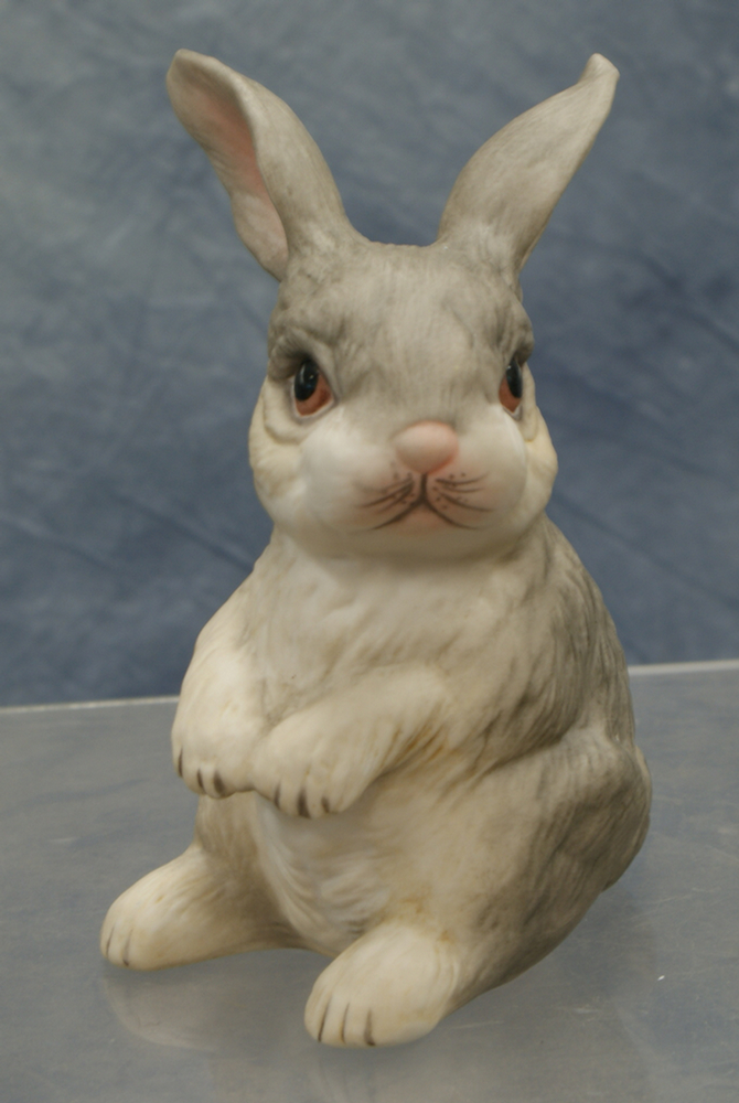 Appraisal: Boehm Grey rabbit sitting tall Estimate -