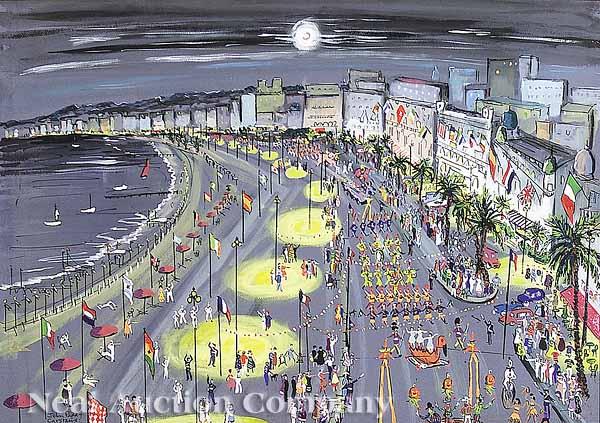 Appraisal: John Paddy Carstairs British - Carnival in Nice gouache signed