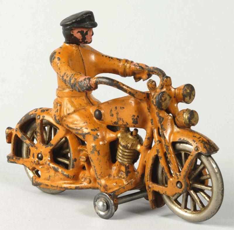 Appraisal: Cast Iron Hubley Harley Davidson Motorcycle Toy Description Bike is