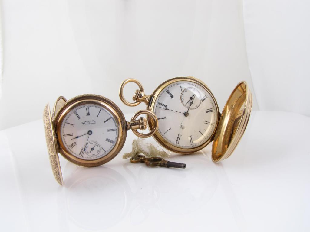 Appraisal: A Lady Elgin triple case pocket watch Elgin movement white