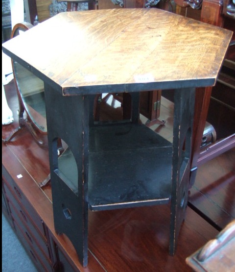 Appraisal: An Arts Crafts oak occasional table late th century the