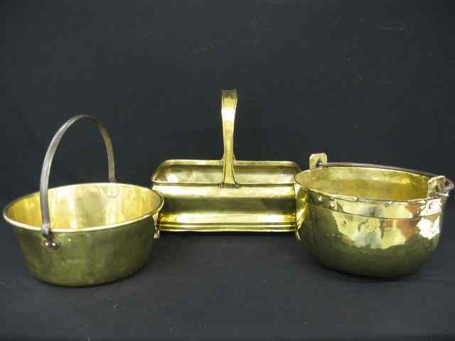 Appraisal: pcs th Century Brassware basket buckets