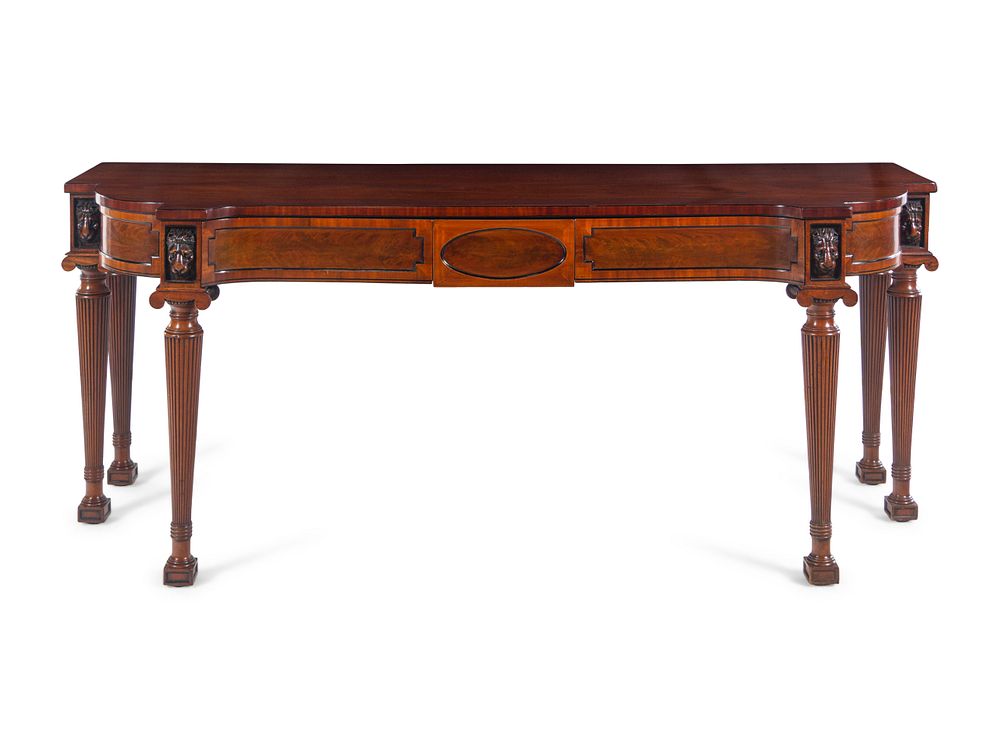 Appraisal: An Edwardian Mahogany Serving Table An Edwardian Mahogany Serving Table