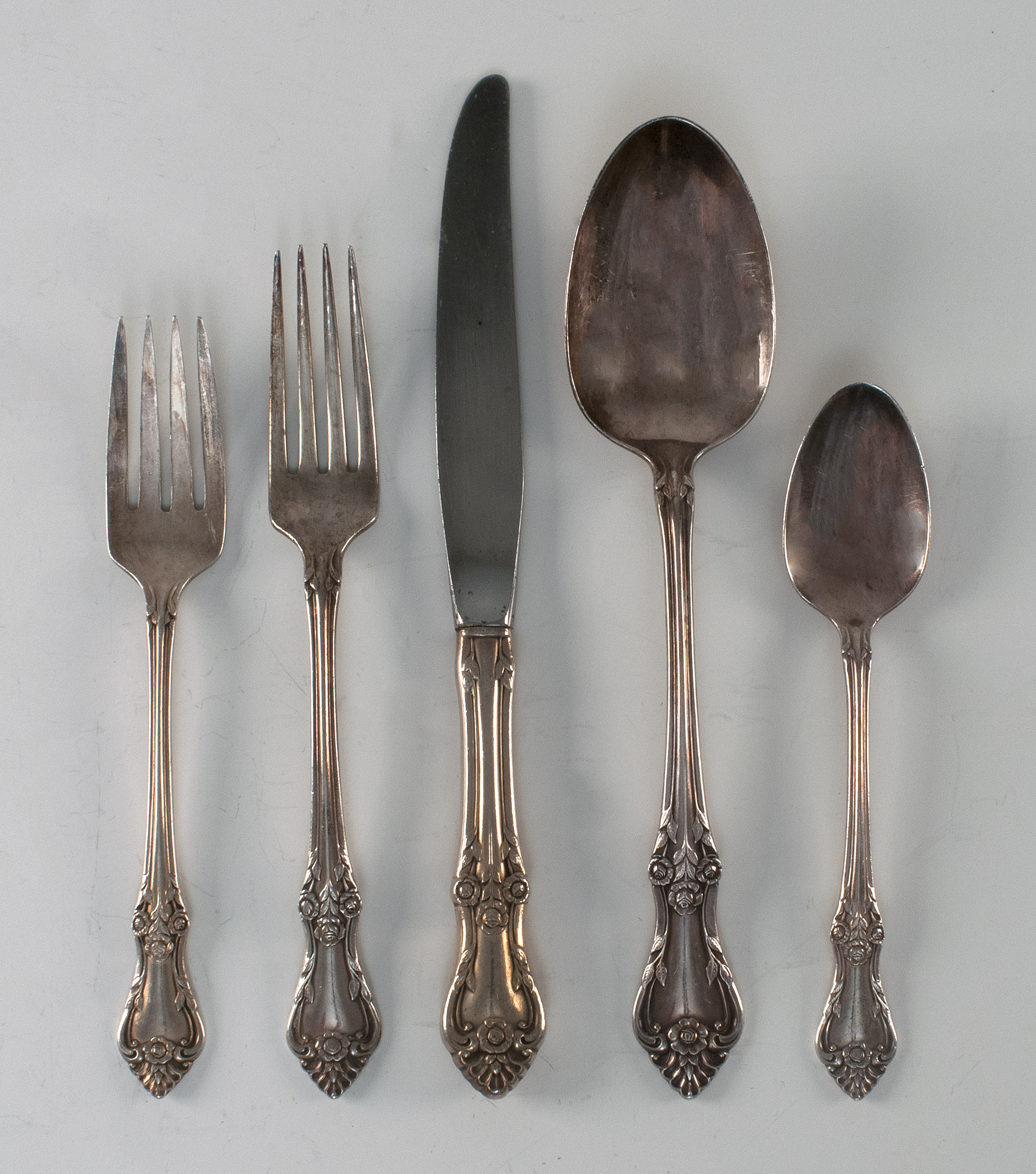 Appraisal: ONEIDA STERLING SILVER FLATWARE SERVICE In the Afterglow pattern Not