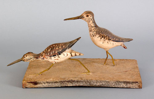 Appraisal: Lloyd Tyler lesser yellowlegs carving mid th c mount to