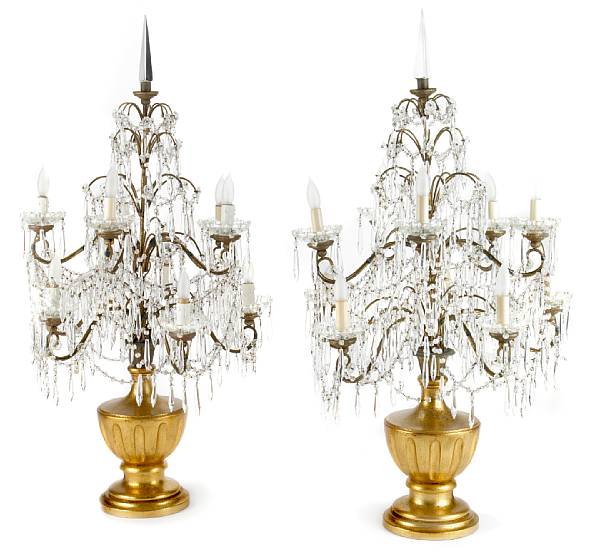 Appraisal: A pair of Neoclassical style carved giltwood and gilt metal