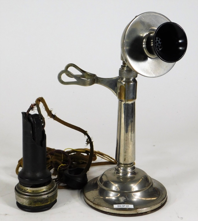 Appraisal: C STROMBERG CARLSON CANDLESTICK TELEPHONE Ilinois Circa An early Stromberg-Carlson