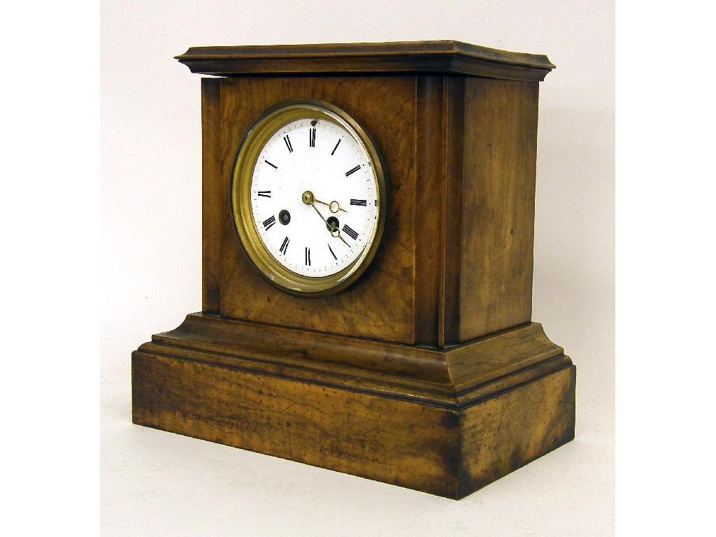 Appraisal: Good French white marble two train mantel clock the movement