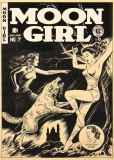 Appraisal: Sheldon Moldoff Moon Girl Cover Art Sheldon Moldoff Am -