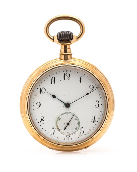 Appraisal: Sale Lot An Karat Yellow Gold Open Face Pocket Watch