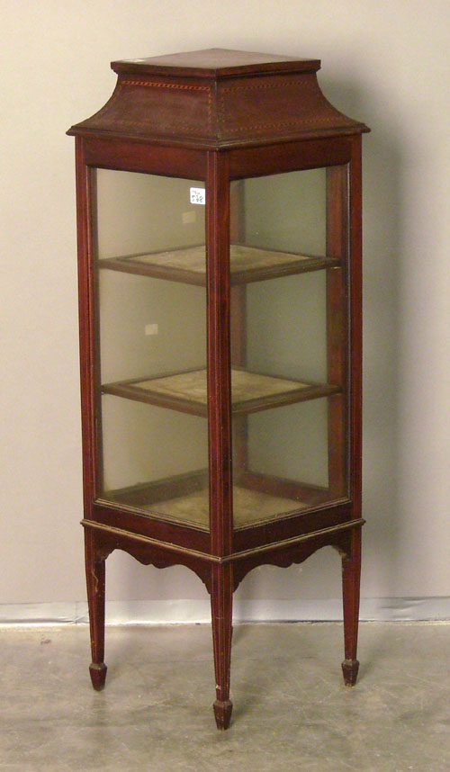 Appraisal: Regency style vitrine ca h w