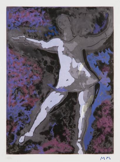 Appraisal: Marino Marini - dancer ii g aquatint printed in colors