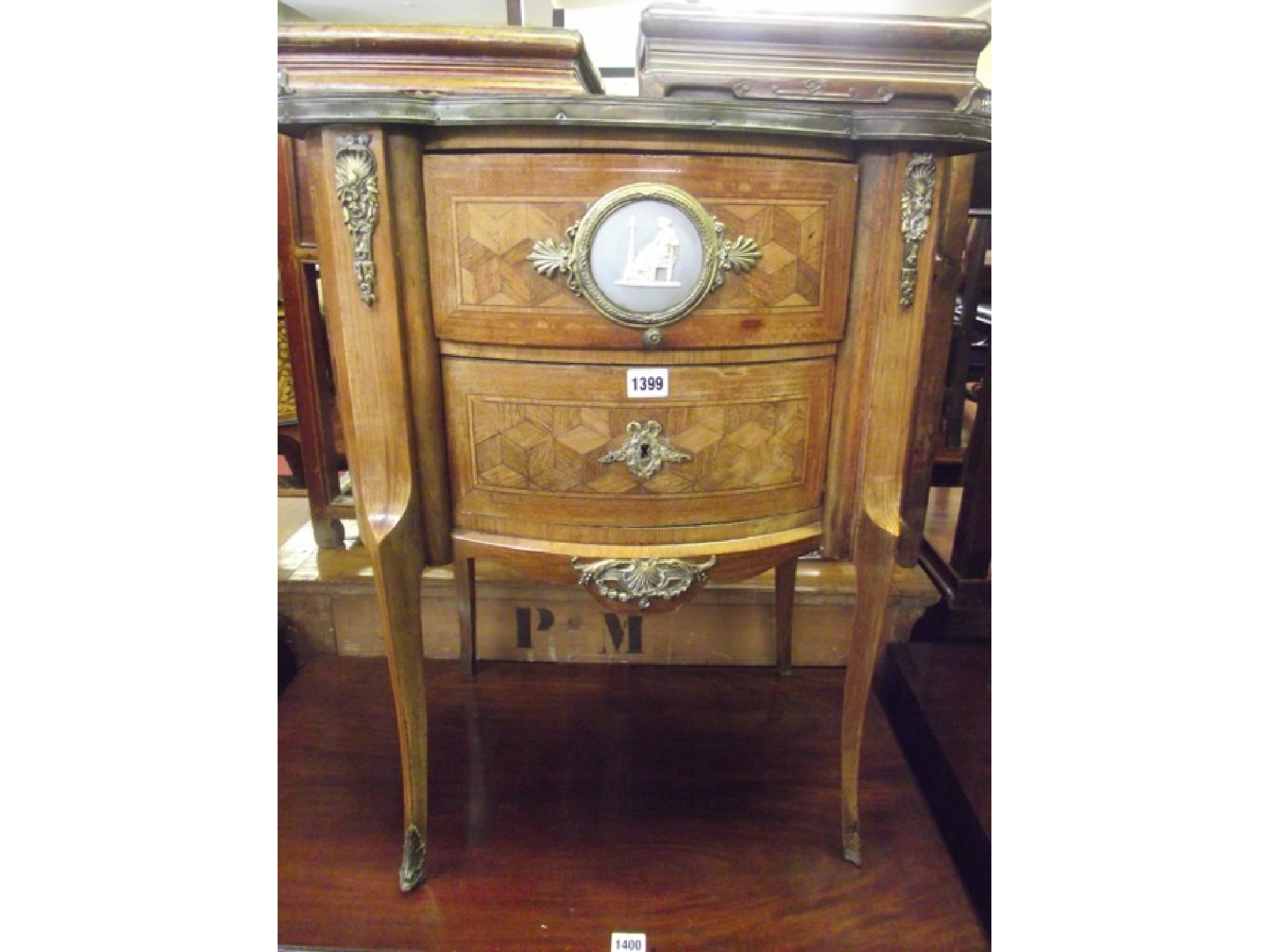 Appraisal: A th century framed walnut chest of two drawers the