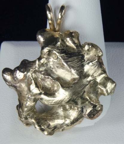 Appraisal: Gold Nugget Style PendantTests K Troy oz