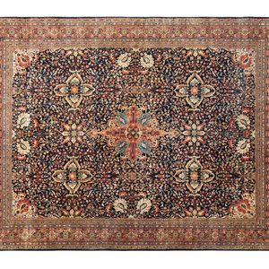 Appraisal: A Indian Persian Design Wool Rug th Century feet inches