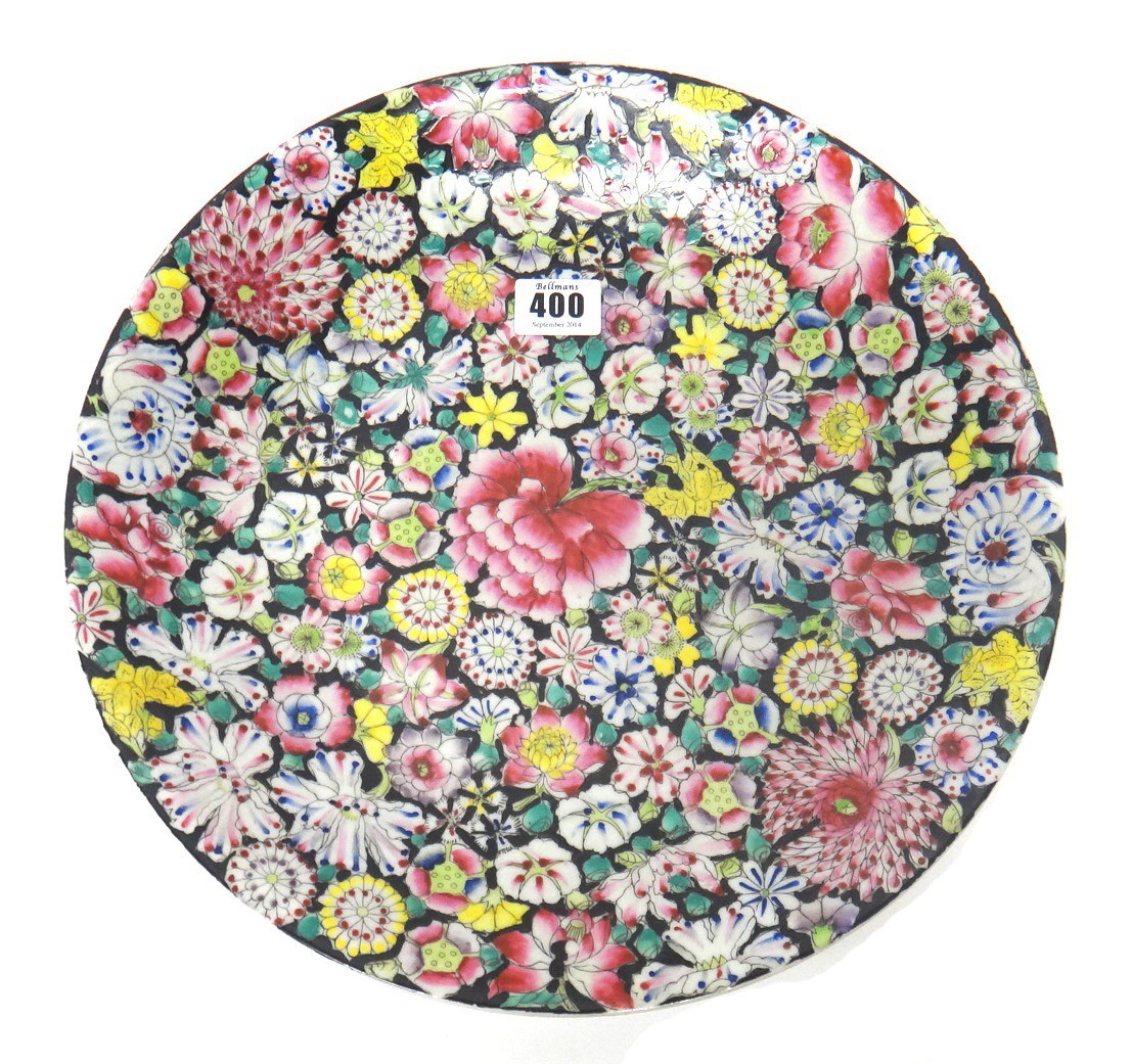 Appraisal: A Chinese porcelain famille-rose millefiore dish th century decorated with