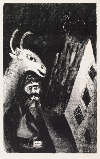 Appraisal: MARC CHAGALL La Ch vre dans la Nuit Lithograph -