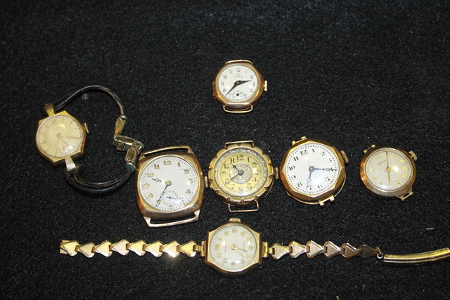 Appraisal: A COLLECTION OF MISCELLANEOUS LADIES GOLD AND OTHER WRIST WATCHES