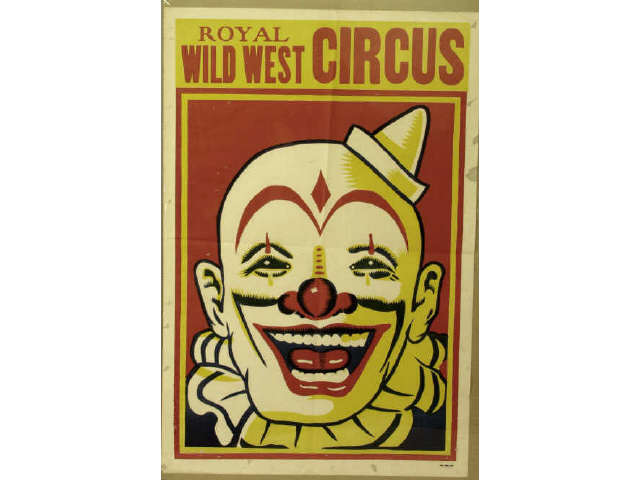 Appraisal: Vintage four color Royal Wild West circus poster measures X