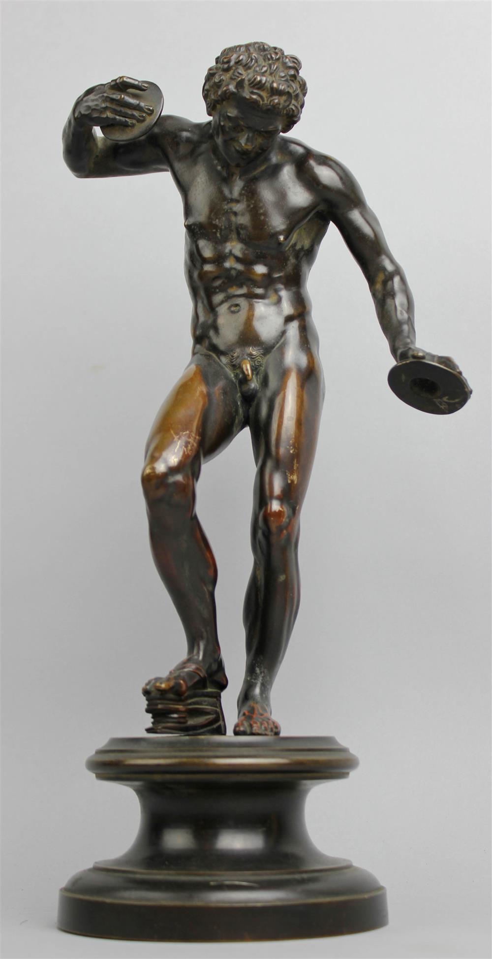 Appraisal: BRONZE FIGURE OF THE DANCING FAUN AFTER THE ANTIQUE ITALIAN