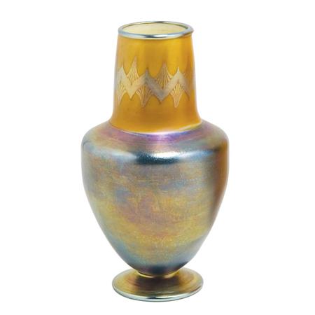 Appraisal: Tiffany Tel el Amarna Favrile Glass Vase Estimate -