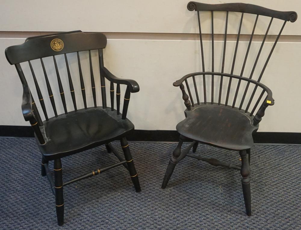 Appraisal: University of New Hampshire Stencil Decorated Arm Chair and an