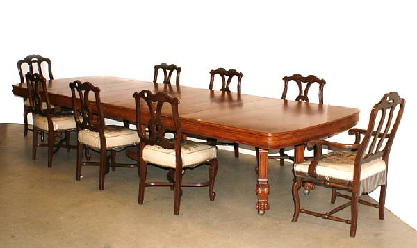 Appraisal: A French Provincial style dining room suite comprising a dining