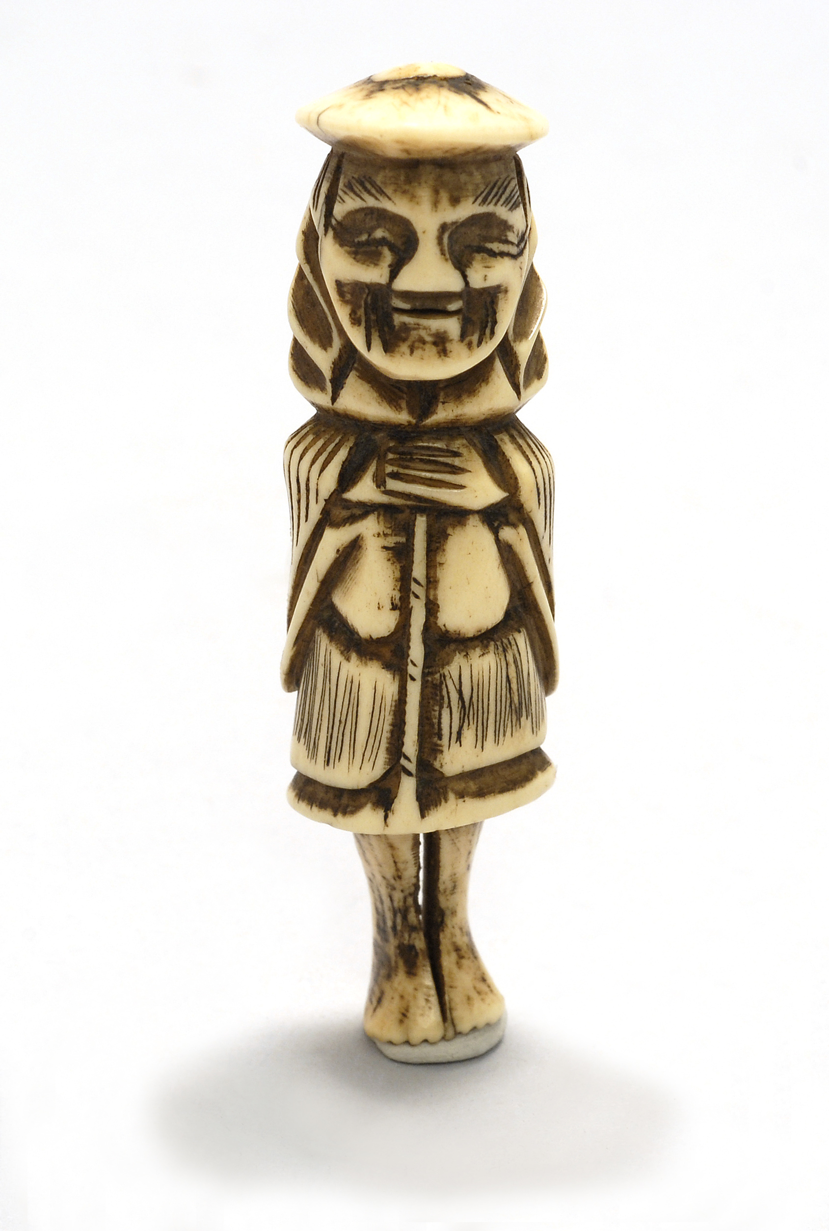 Appraisal: BONE NETSUKE th CenturyIn the form of a Dutchman in